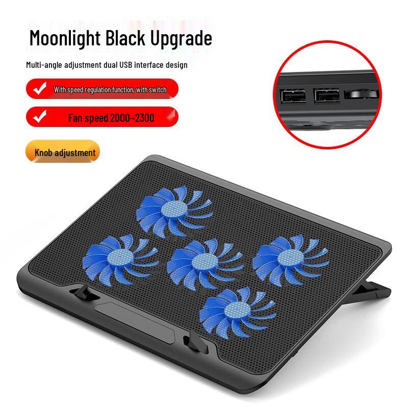 ZHAOGUNI 5-Fan Laptop Cooling Stand