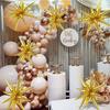 8 Pcs Star Balloons, Huge Gold Explosion Star Aluminum Foil Balloons for Birthday, Baby Shower, Wedding, Bachelorette Party