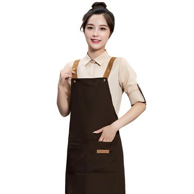 Fogman Grembiule da Caffè, Elegante e Carino, Impermeabile e Resistente all'Olio, Design Semplice per Uomini e Donne (Marrone)