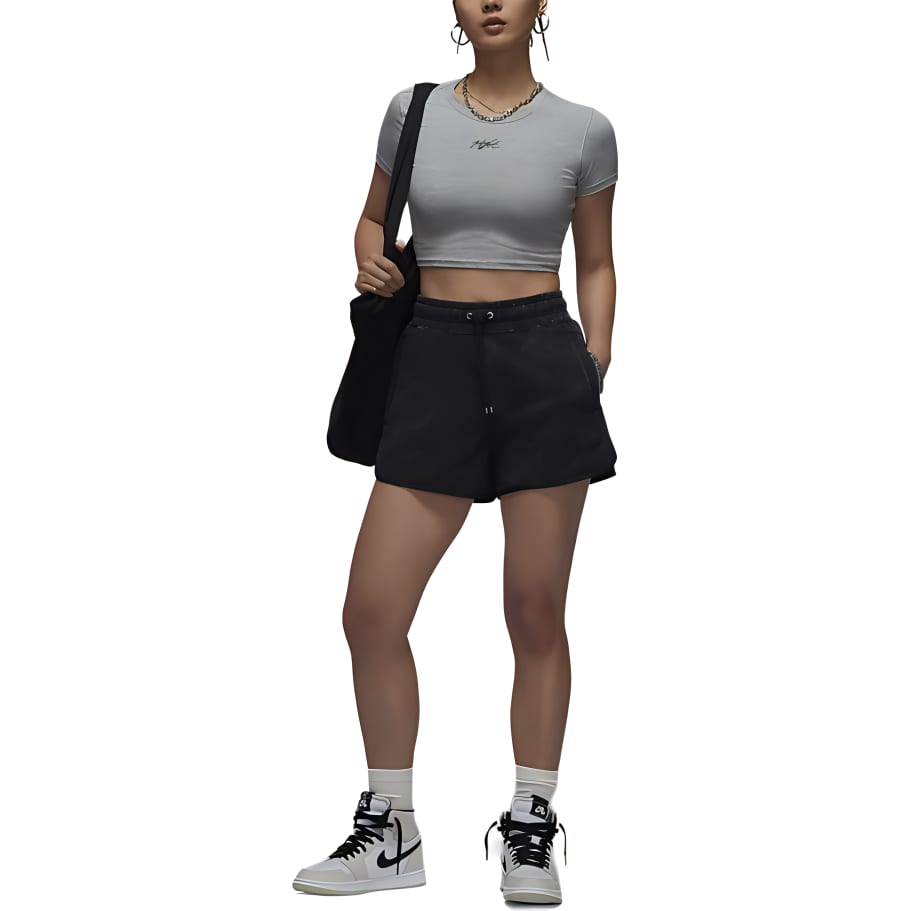 Jordan Flight Fleece Casual Shorts Women's Black FN5748-010