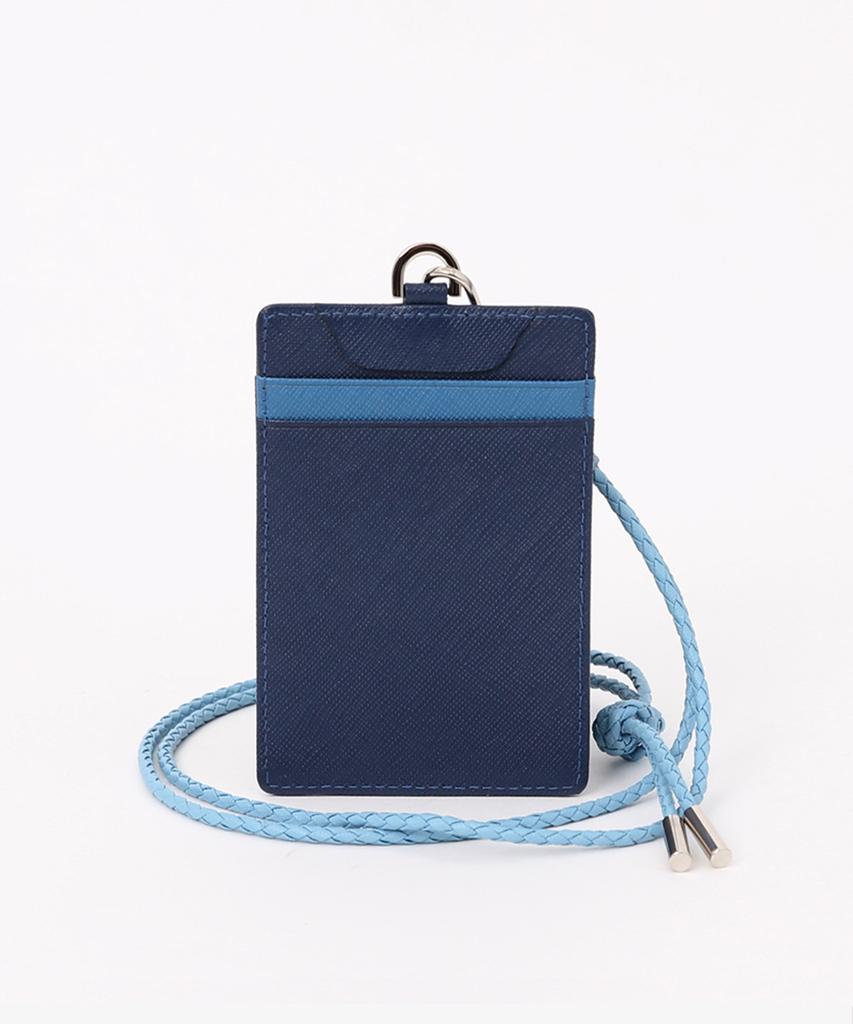 Matt Employee Id Lanyard Card Holder Wallet (Steel Blue) W33035