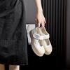 Zhao Ruth Mona Big Head Small Man Mary Jane Little White Shoes Women's Summer Height Increase Muffin Platform Canvas Shoes Single Shoes