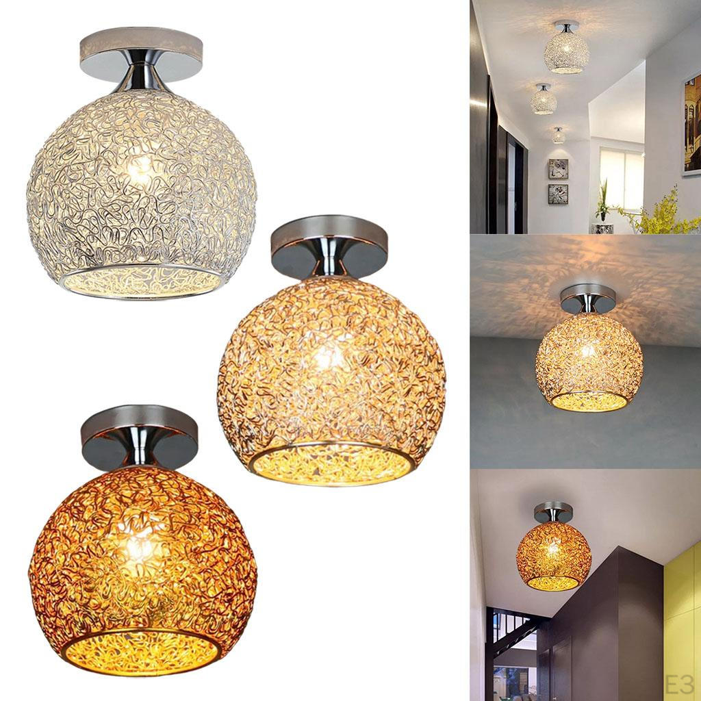 Ceiling Lamp Aluminum Shade with E27 Base Indoor Decorative Lighting for Hallway Cafe Bar Hall