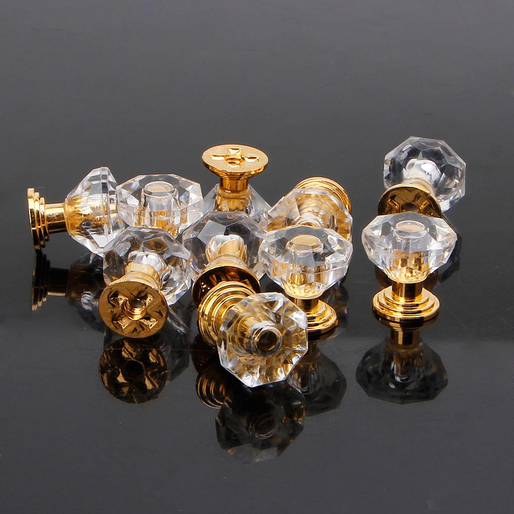 10xCreative Wardrobe Small Handle Acrylic Cupboard Pulls Kitchen Cabinets Drawer Handle Furniture Decor Hardware Durable