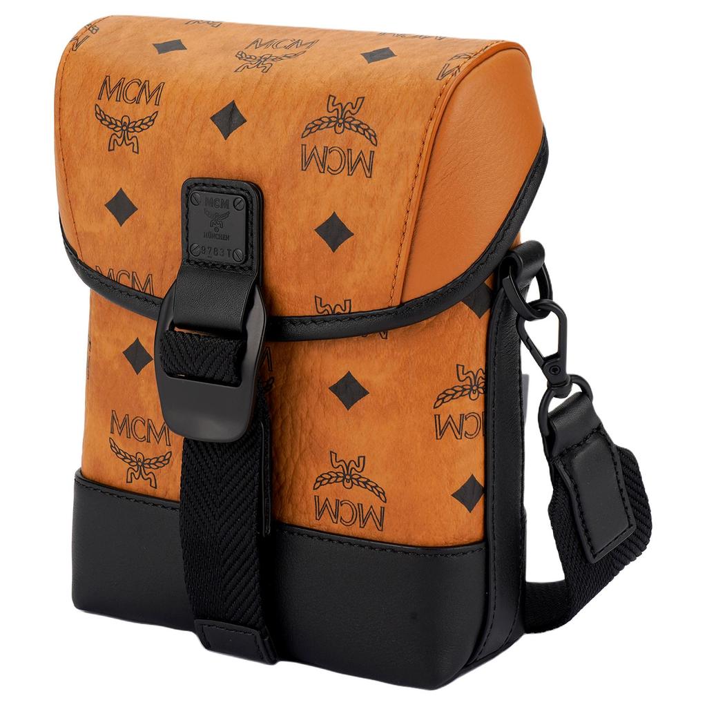 New MCM Cow Leather Shoulder Bag, Crossbody Bag Trumpets Women's MMRCATA01CO001