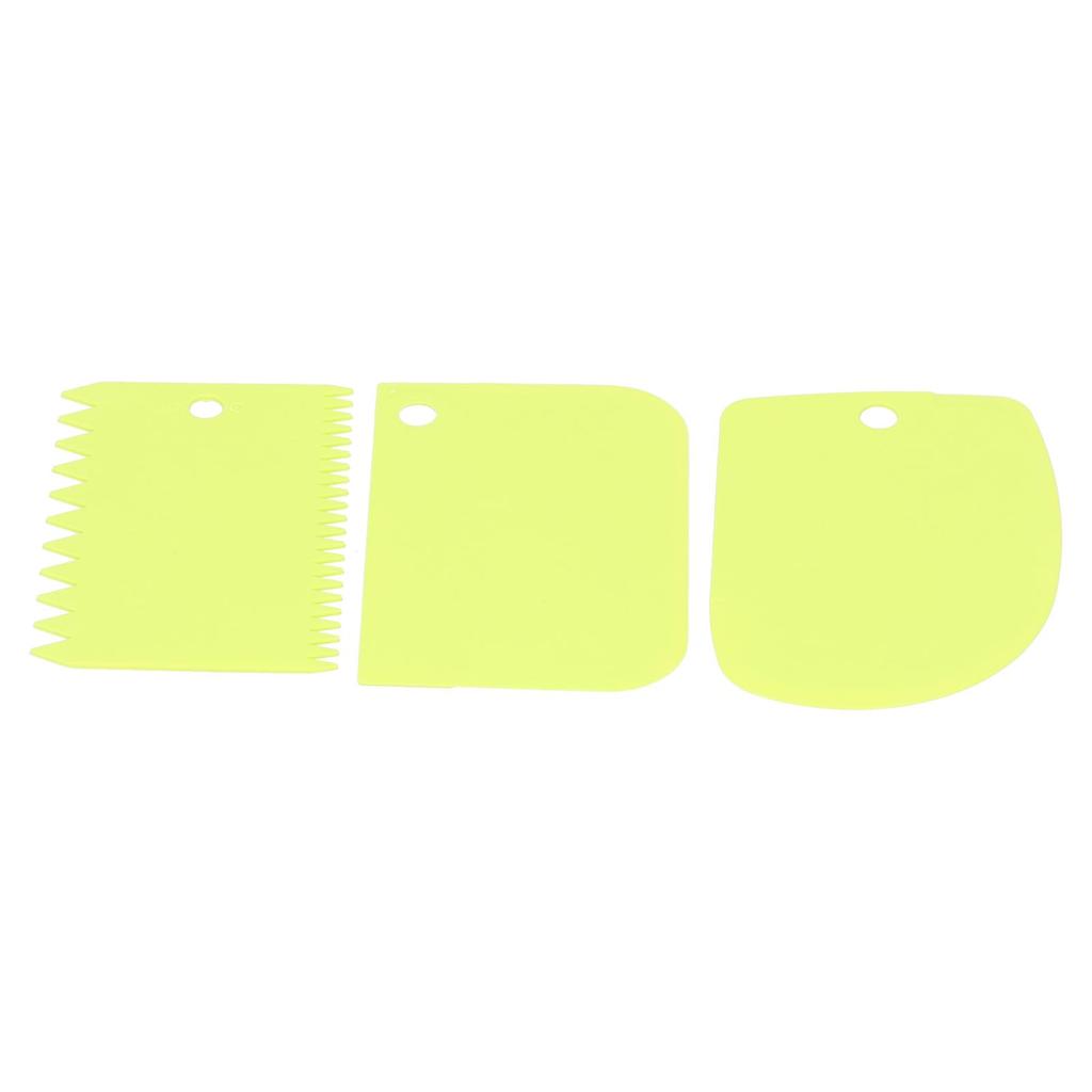 3PCS/Set Cake Cream Scraper Dough Pasty Cutters Scraper Kitchen Tool DIY Baking ToolGreen