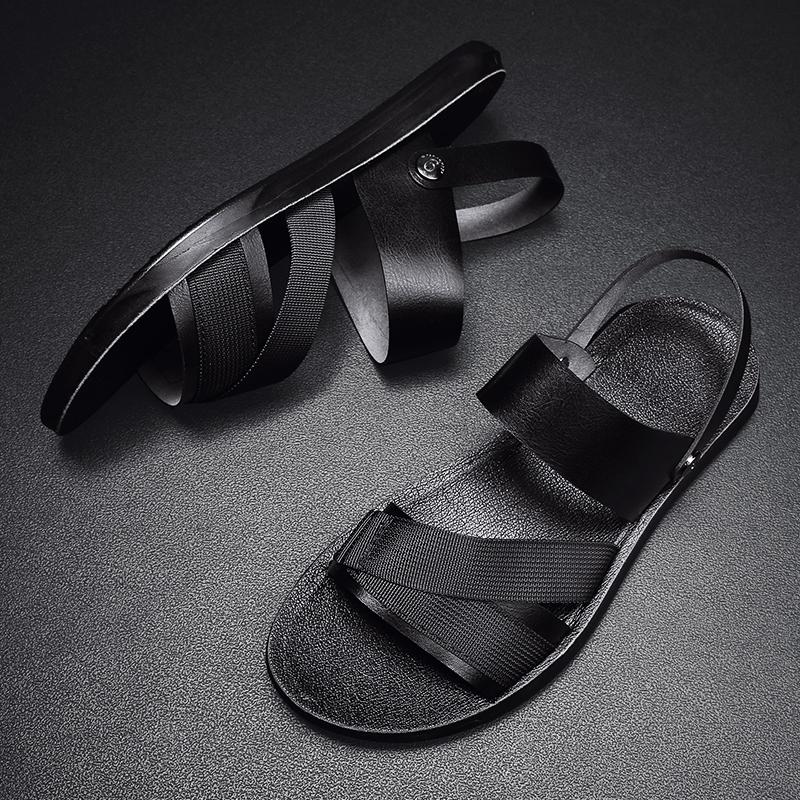 Fashion New Design Men's Slippers Leisure Walk Beach Shoes Holiday Outdoor Male Sandals Retro Comfortable Roma Shoes Wading Aqua Flats