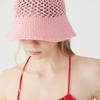 QUAFE KNIT NET BUCKET HAT_Berry Pink
