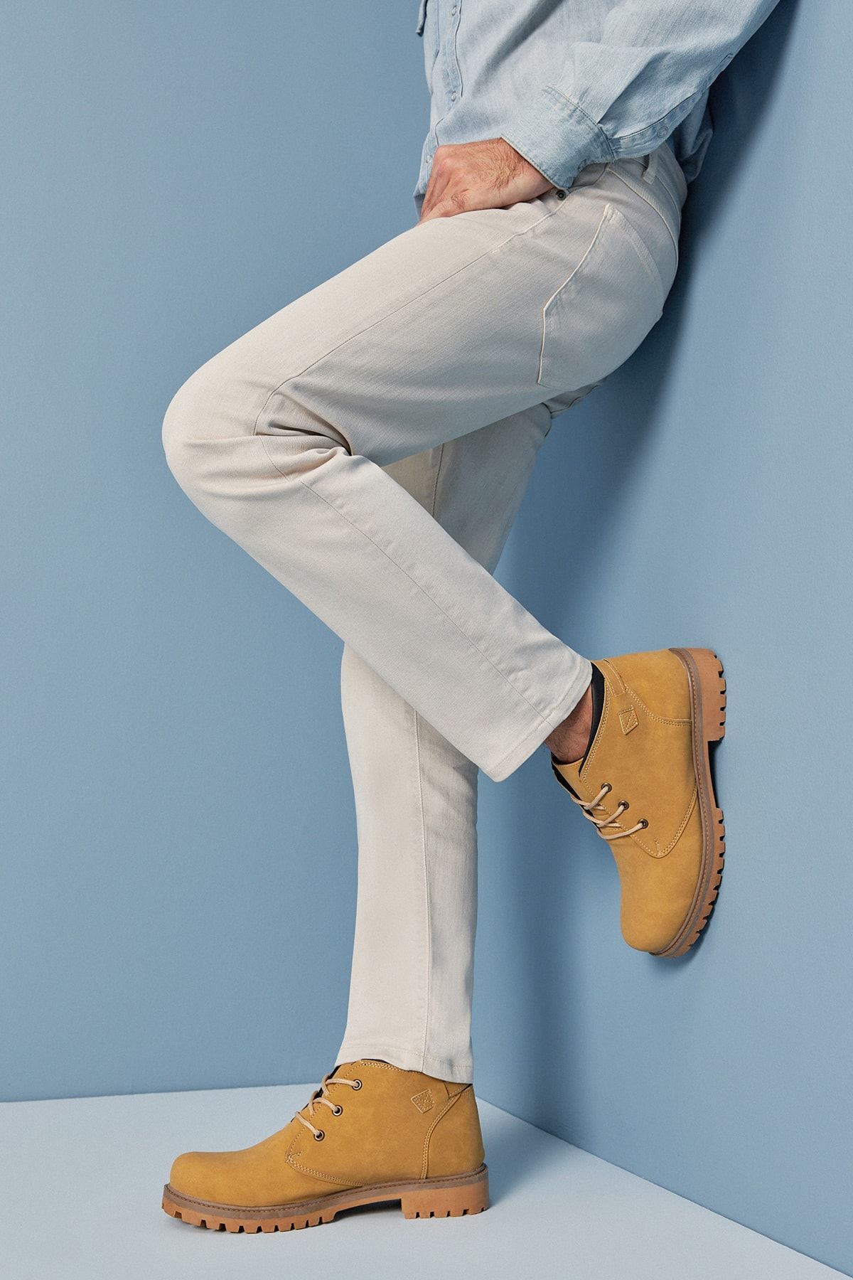 

Men s Fashion Faux Leather Flat Heeled Boots Bootie Camel Boots Bootie Shoes 41