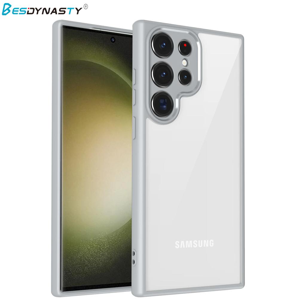 Luxury Matte Acrylic Clear Hard Case For Samsung Galaxy S25 Edge S24FE S23 Ultra Plus A56 A36 A25 A26 A24 A52S A16 A55 A35 Cover