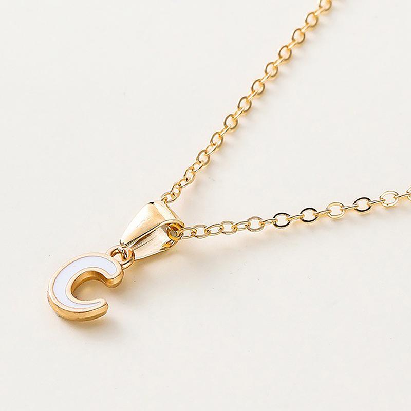 Personalized 26 Initials Charm Necklace For Women Men Premium Design Name Necklace Ladies Jewelry Gift