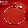 925 Sterling Silver Fashion Gift 3mm Snake Chain 16-23cm Bracelet Wedding Jewelry