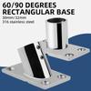 60/90 Degree Rectangular Base Stainless Steel Handrail Accessories Suitable for Boats Yachts Construction Hardware(30/32MM)
