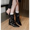 Autumn/Winter New Women'S High-Heeled Boots Long Tube Rubber Boots Pointed Toe Long Tube For Women