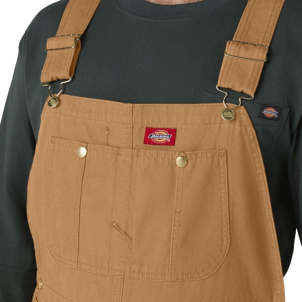 Dickies DB100 Duck 38W X Rinsed Brown Overalls, 32L,