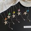 Colorful Star Pendant Necklace for Women - Adjustable, High-End Clavicle Chain