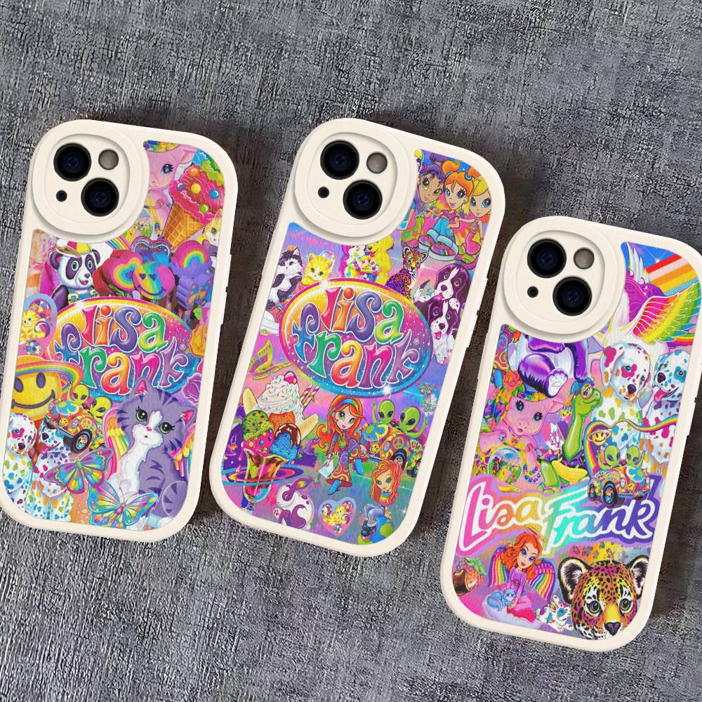 Lisa Frank Art For IPhone 16 15 14 16E 13 12 11 Pro Max Plus Phone Leather Case