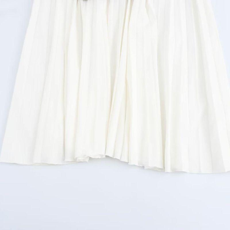Jnleaog Autumn New Women's Clothing Fashion Style French Style Design Fashion Color Contrast Sleeveless Pleated Dress