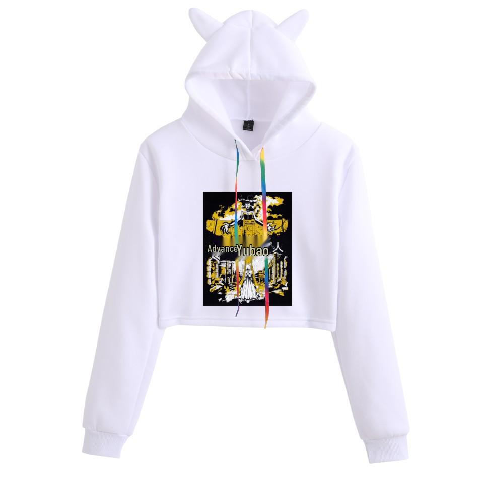 Attack on Titan Women's Cropped Hoodie with Cat Ears - Mikasa & Eren Wings of Freedom Anime Merchandise