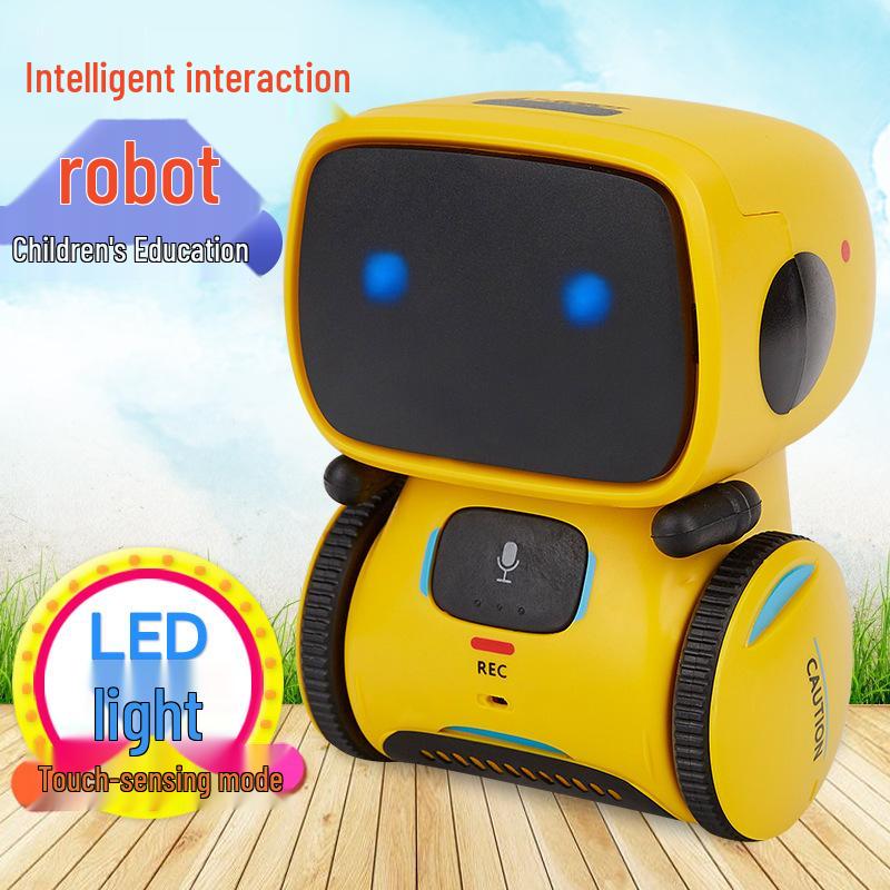 Voice Interaction Remote Control Mini Robot Toy with Recording & Voice Changing Features for Kids