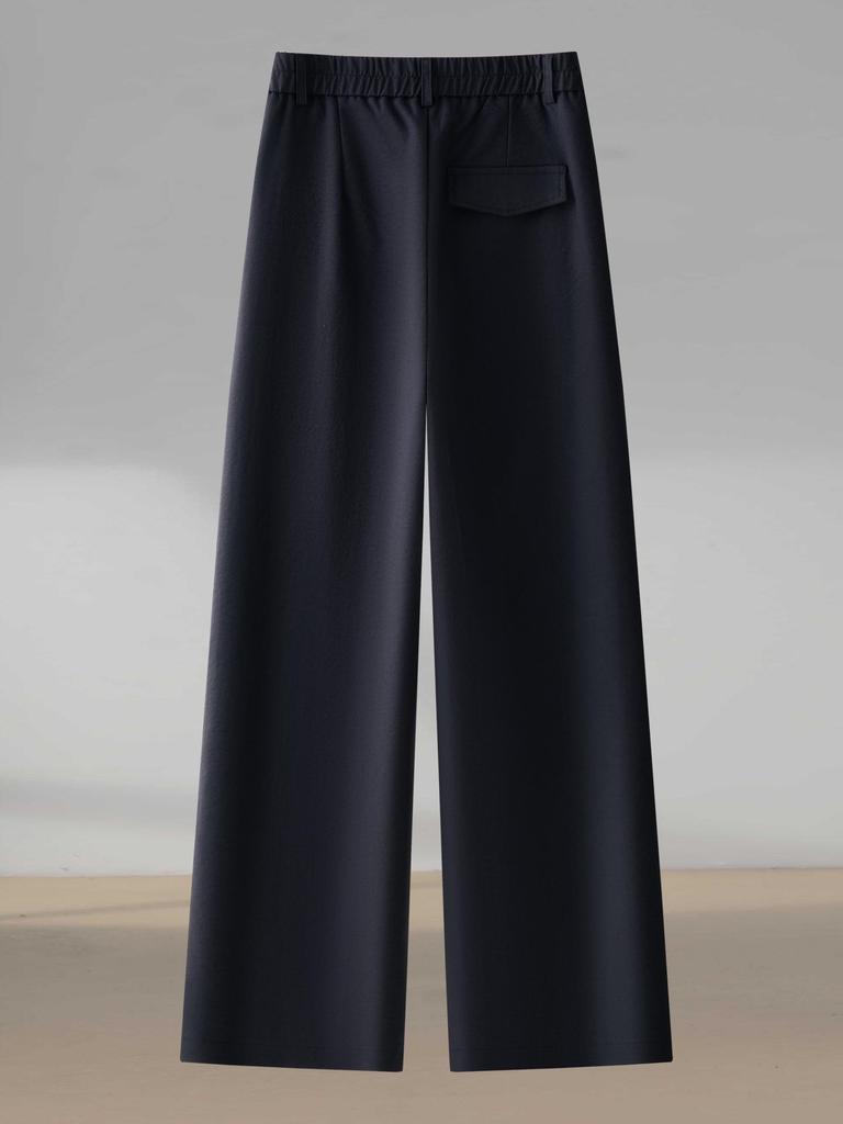 Hengyuanxiang Damen Baumwolle Hohe Taille Schlankmachende Weitbein-Hose - Elastisch, Lässig, Fließender Anzug für Frühling/Herbst