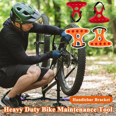 Handlebar Bracket – Heavy Duty Bike Maintenance Tool, Universal Handlebar Holder For Road & Mountain Bikes, Bright Color For High Visibility