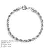 eManco Women's Gold Twist Chain Bracelet - Hip Hop Punk Stainless Steel Jewelry