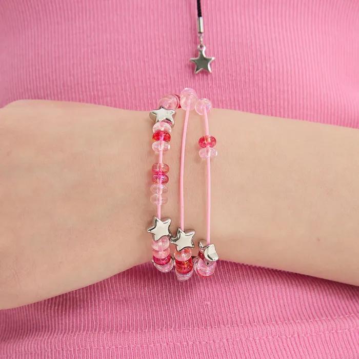Crystal Star Layered String Bracelet