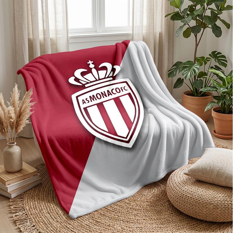 Monaco FC Soft Flannel Fleece Blanket Lightweight Cozy Warm Throw Blanket For Sofa Bed Home Decor