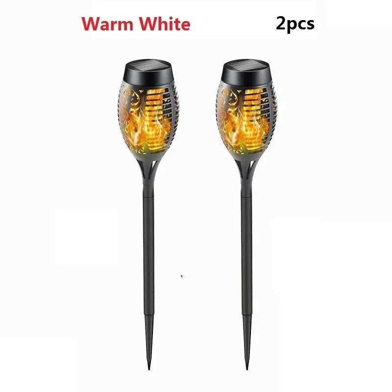 

Сонячне світлодіодне світло імітує полум я лампи зовнішнє сонячне ландшафтне світло 12/96 світлодіодне газонне світло водонепроникне садове прикраса світла 96LED-2Pcs
