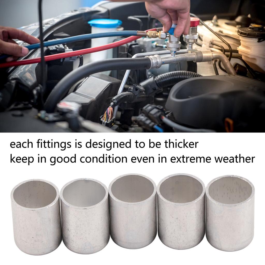 20 Pcs Conditioning Joint Cover Aluminum AC Hose Tube Connector Cover Pipe Fitting