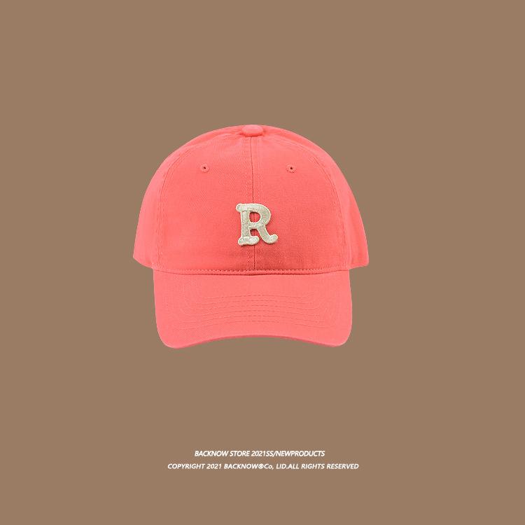 Vintage "R" Letter Embroidery Baseball Cap, Adjustable Cotton Dad Hat for Men & Women