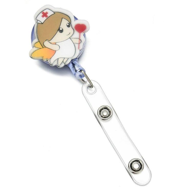 Retractable Badge Reel Nurse Exhibition ID Name Card Holder Office Supplies