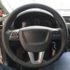 Gzcr6 Customized DIY Car Steering Wheel Cover For Leon Alhambra Toledo 2011 2010 2012 Leather Braid For Steering Wheel