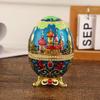 Automatic Enamel Russian Castle Toothpick Holder