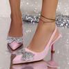 Fashion 2025 New Shoes for Women Elastic Band Women's Pumps Summer Stiletto Spike Party Sandals Woman Sexy Butterfly-knot High Heels