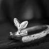 Adjustable Open Leaf Ring Women Men Minimalist Boho Style Floral Geometric Finger 2025