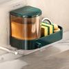 With Drain Tray Wall Mounted Soap Dispenser Large Capacity Hand Sanitizer Container  Bathroom