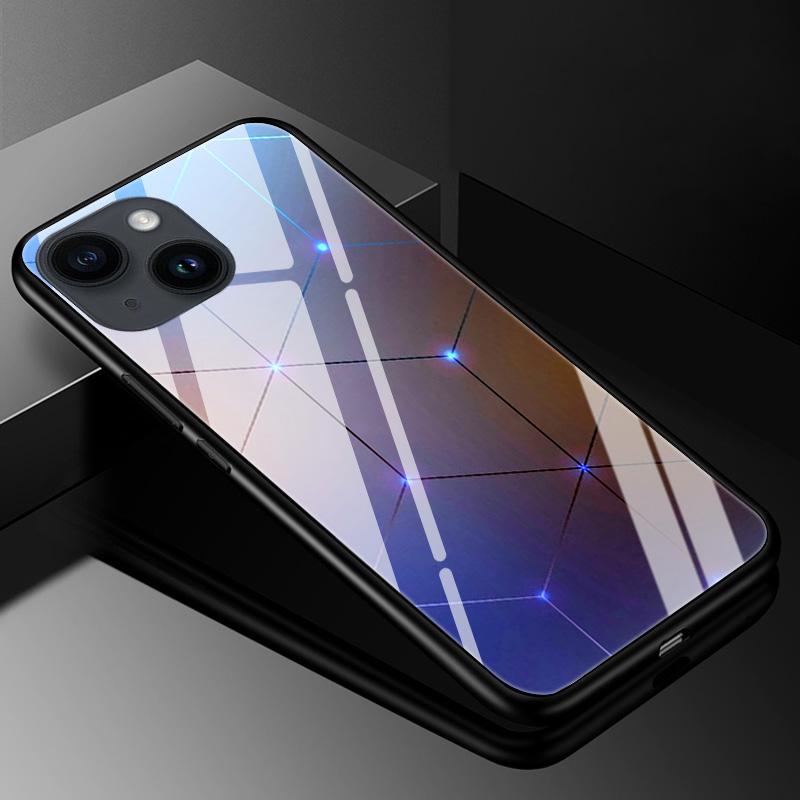 Tempered Glass Case for iPhone 13 14 Pro Max Cover Hard Case for iphone 14pro 11 13 12 11 Pro Max 14 Plus Phone Case TPU Bumper