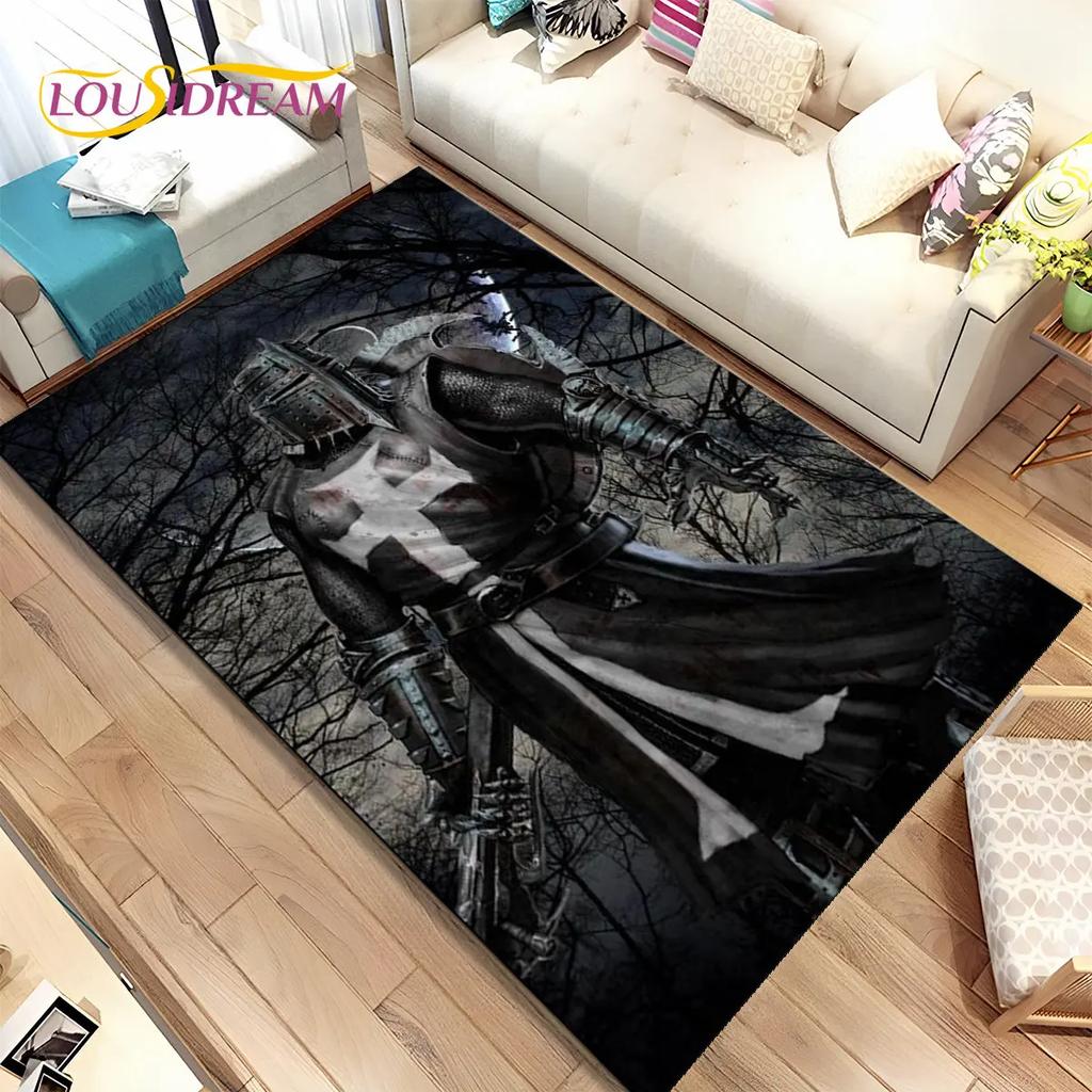 Dywan z motywem gier Cavalier Knight Templar Crusaders, dywanik do salonu, sypialni, sofy, wycieraczka, dekoracja, antypoślizgowa mata podłogowa
