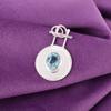 Natural Sky Blue Topaz 925 Sterling Silver Sisters Gift Birthday New Pendant PP-57-8