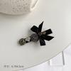 New France Black Bow Pearl Hair Accessories Hair Clips Pins Elegant Daily Bowknot Imitation Pearl Headwear Barrettes Spring Clip