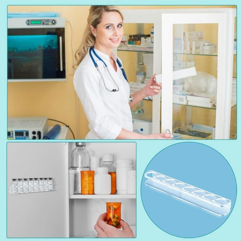 Transparency Multi Purpose Holder With 8 Compartments Storage Rack for Small Bottles Perfumes And Kitchen Spices