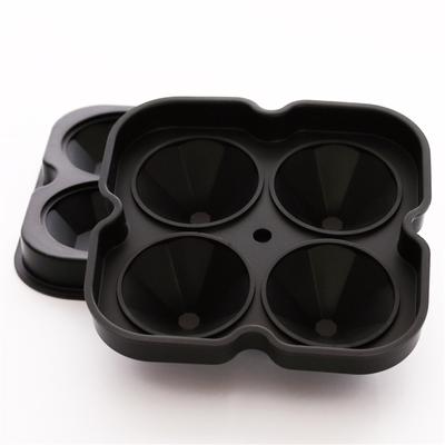4 Cups Ball Shape 3D Ice C Ube  Silicone Maker Tray