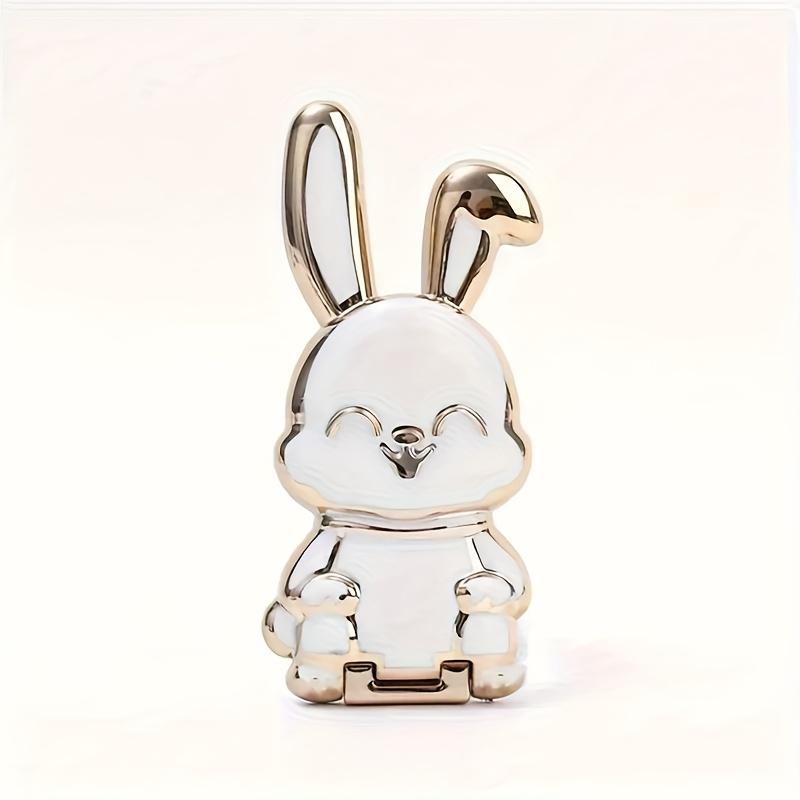 Universal Mobile Phone Holder Cute Bunny Finger Ring Holder Foldable Cellphone Stand 2 In 1 Finger Holder Cute 3D Rabbit Bracket белый