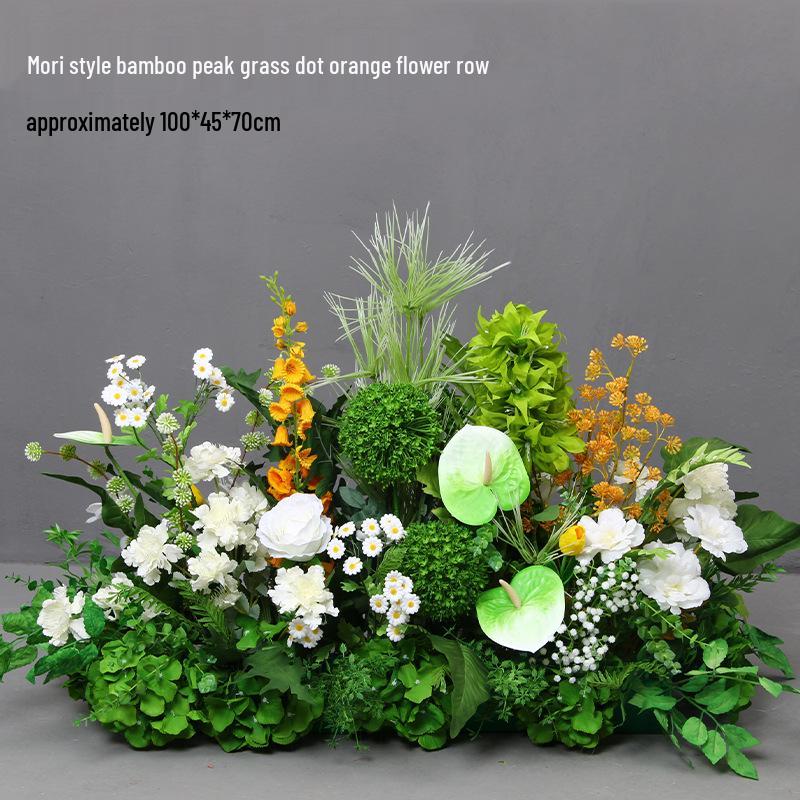 Mori Style Artificial Wedding Floral Aisle Decoration