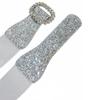 Women Elastic Waist Belt Sequin Glitters Corset Stretchy Band Leopards Belt Elegant Waist Accessory