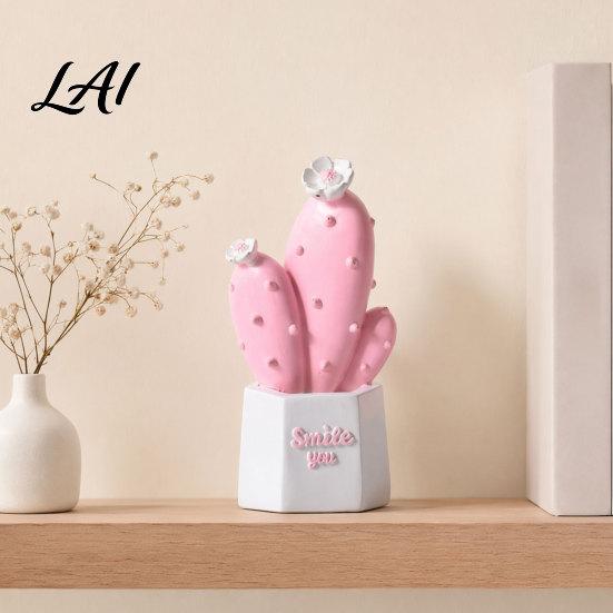 Indoor Cactus Ornament Resin Figurines Home Ornament Desktop Decor Decoration Geometric Planters for Office Modern Decor