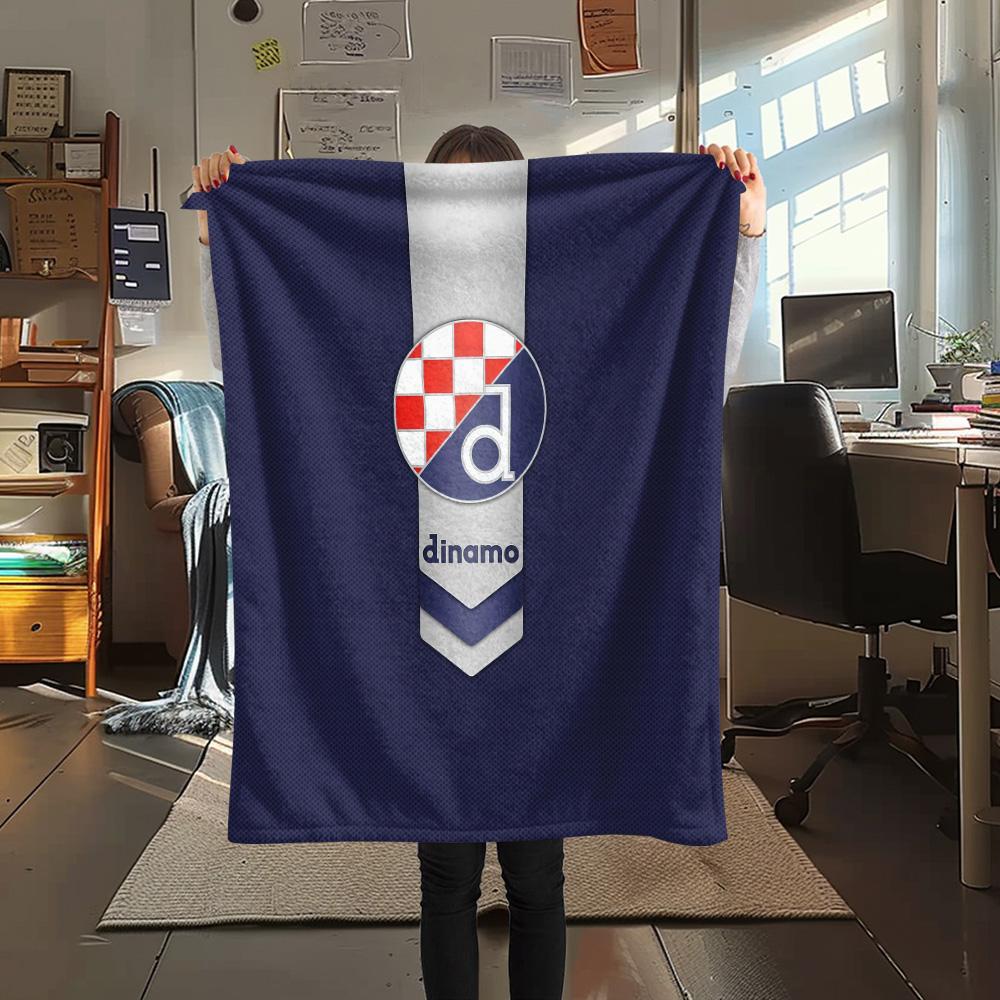 GNK Dinamo Zagreb Flannel Blanket, High quality Comfortable for All Seasons, Home Decor, Warmth and Comfort