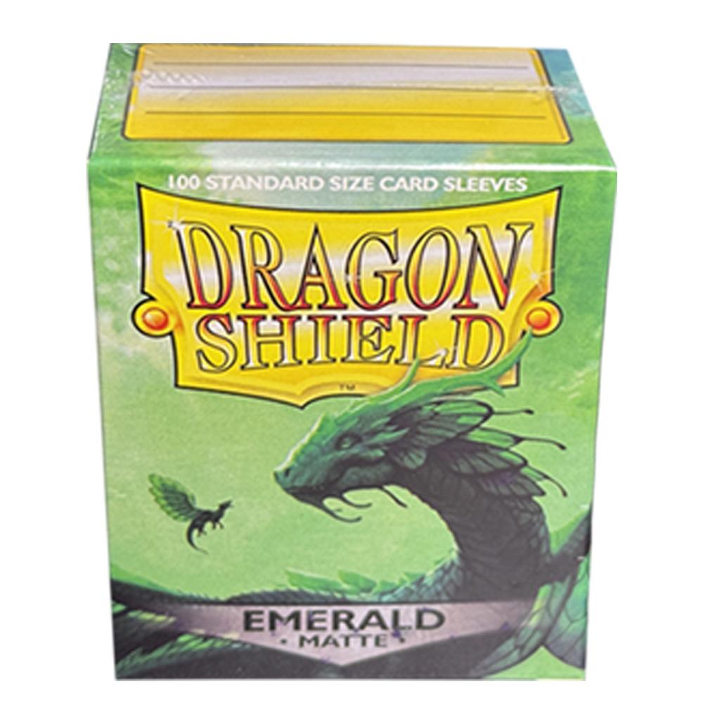 100PCS/Box 66x91MM Emerald Dragon Shield Card Sleeves Matte Card sleeves Standard Size  Protectors for PTCG/TCG/FAB  Competition